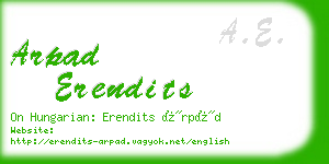 arpad erendits business card